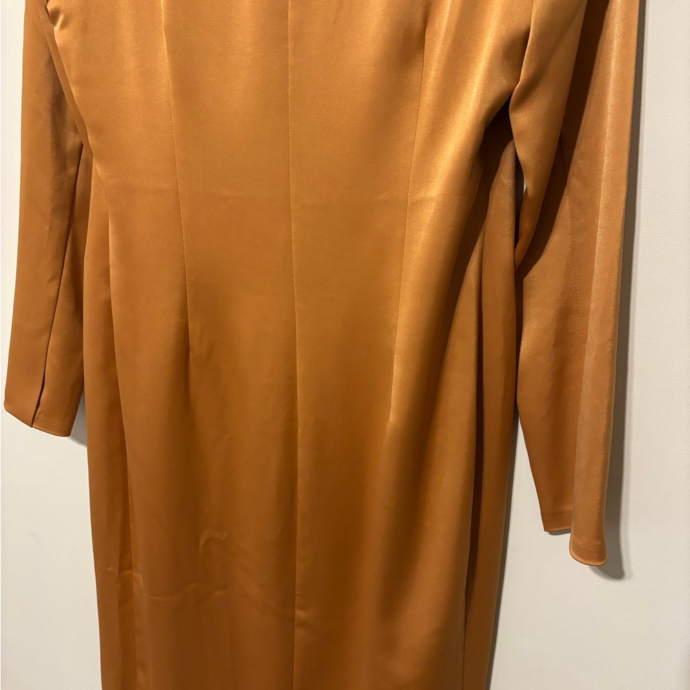 Genese London Satin-Like Rust Blazer Dress Size 12 - Picture 12 of 12
